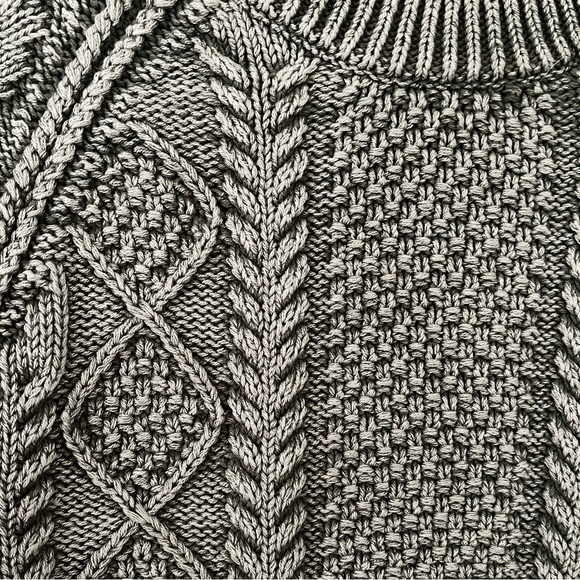 Green Cable Knit LL Bean Sweater - Picture 3 of 7